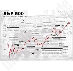 Stock market poster S&P 500 | historical stock chart White (36x24 Inch)