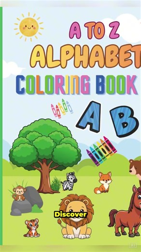 A to Z Alphabet Coloring Book for Kids | Animals, Birds, Fruits, Vegetables and Musical Instruments: Fun Alphabet Learning from A to Z with Easy Coloring Pages for Toddlers, Preschoolers and Early Learners https://www.amazon.com/dp/B0G6ZGBS6J #coloringbook #alphabetcoloringbook #alloushi_art #atozcoloringbook