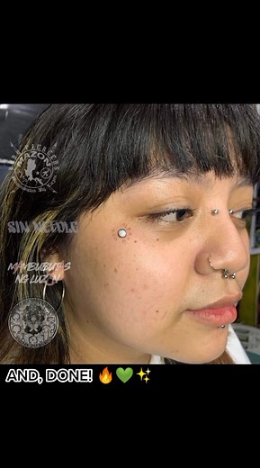 Teardrop Cheek Dermal Piercing Process | Sin Needle