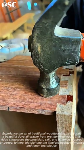 Mastering Dovetail Drawers: Stunning Red Wood Furniture Craftsmanship 🛠️✨