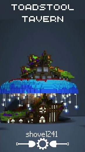#shorts Minecraft House on a Mushroom