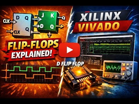 D Flip-Flop Explained | Truth Table, Timing Diagram & Vivado Simulation
