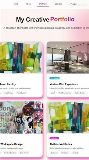 Clean Personal Website Template — Modern & Minimal UI 🌸