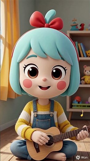 Cute cartoon character playing guitar - Spotify : Drackkie