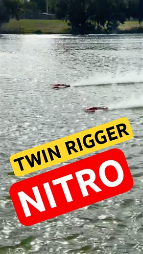 Nitro twin riggers go head-to-head at Brandon Model Boaters #rc #racing #modelboats