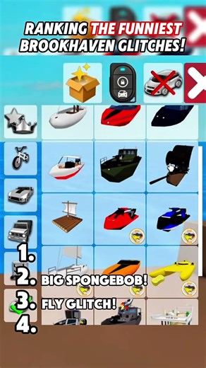 RANKING THE ABSOLUTE FUNNIEST BROOKHAVEN GLITCHES! 🤣 #roblox #brookhaven