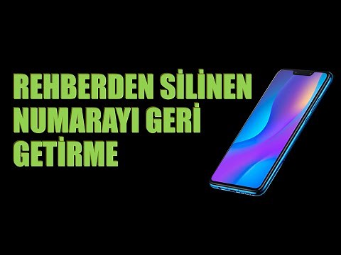 Rehberden Silinen Numarayı Geri Getirme - Rehberden Silinen Kişileri Geri Getirme (Android - Google)