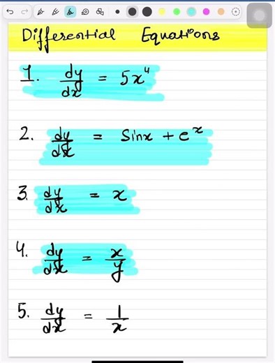 Basic differential equation. Save it for your exam