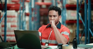 Logistics Man Thinking Warehouse Laptop Problem Stock Footage Video (100% Royalty-free) 3978032111 | Shutterstock