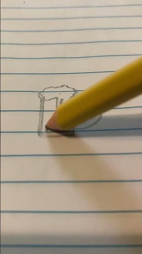 Easy way to draw a root beer float 🍺