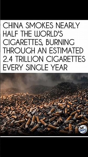 China smokes nearly half the world’s cigarettes? #China #Smoking #Tobacco #PublicHealth #Statistics