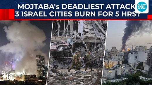 Mojtaba's wave #40 - biggest attack yet: 3 Israeli cities burn for 5 hrs in ioint Iran-Hezbollah hit