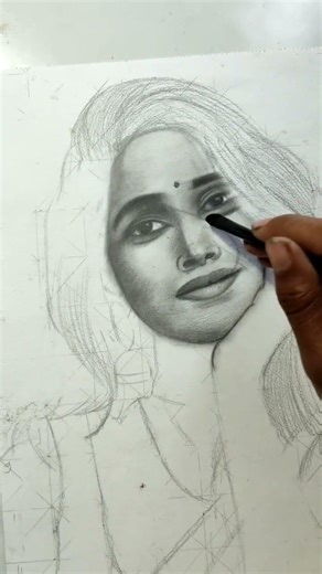 realistic portrait draw 🎨 👌 #art #shorts #viral #tranding #reel