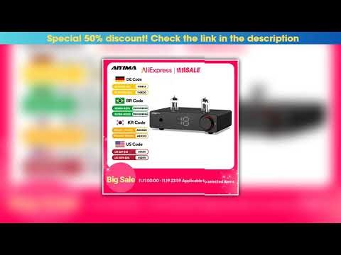 Exclusive AIYIMA T20 Vacuum Tube Preamplifier ECC83 Fully balanced Preamp RCA XLR Input HiFi Ster