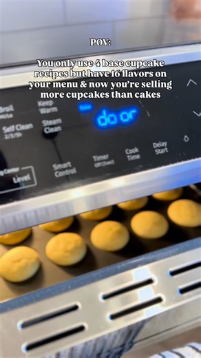 Working smarter, not harder. You don’t need hundreds of different recipes. I use the same 4 cupcake recipes, 5 buttercream recipes & 6 filling recipes over over over again. Yet have 16 different flavor combinations on my menu for my clients to choose from. & I could create more from these same base recipes if I wanted to. 📌I created my recipes to make other bakers lives easier. Comment “LEVEL UP” to get all 17 recipes for $47 [that’s less than $3/recipe] #baker #homebaker #bakery #homebakery #c