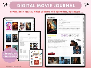 Digital Movie Journal, Movie Tracker, Digital Tv Series Journal, Tv Series, Movie Review, Film Journal, Movie Planner, Movie Log, Goodnotes - Etsy