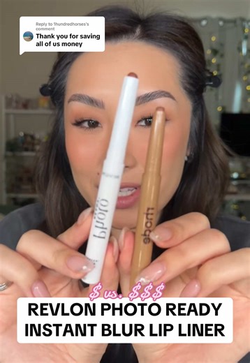 Replying to @1hundredhorses these new @Revlon Cosmetics instant blur lip liners 👀 comparing them to the @rhode skin lip shapes bc they’re a very well known lip liner that give that blurred/diffused look, but are they similar? #revlon #drugstore #ulta #lip #sephora