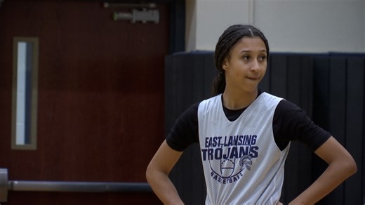 East Lansing High School basketball player Ari James Benson returns to the court after suffering stroke in August 2024