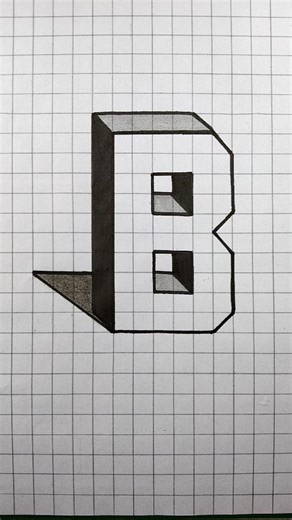 How to draw letter b #shorts #ytshorts #art #drawing #shortsfeed