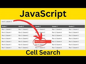 JavaScript Search and Highlight Data in an HTML Table - JavaScript Tutorial [With Source Code]