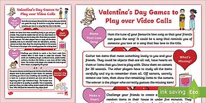 Valentine's Day Games to Play over Video Calls