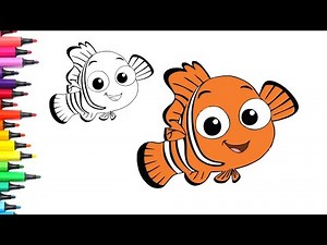 Nemo From Finding Nemo Drawing, Painting & Coloring For Kids and Toddlers_ Kids Art | Finding Nemo