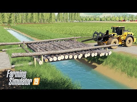 How to Build Log Bridge in Farming Simulator 19 - FS19 Construction and Building Mods