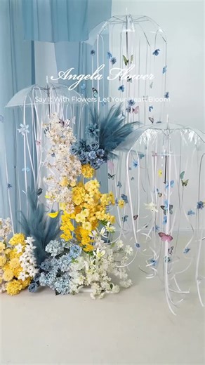 Floating Umbrella Floral Arrangement Tutorial, Wedding Ceremonies & Celebrations, Home Decor, Creative Inspirations pls follow us , we will give special discount to new fans！ From : @angelaflowerofficial angelaflowerofficial, Flowers for designers! https://angela-flower.com #angelaflower #weddinginspiration #luxurywedding #captivawedding #decor #beautiful #romanticwedding #perfetewedding #dreamwedding #weddingflorals #weddingstationery #marryparty #weddingbackground #eventdecor #moderndecor #Red