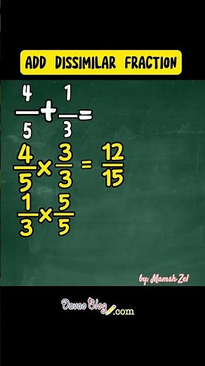 😱 So EASY to add Dissimilar Fractions ➕#mathematics #fractions