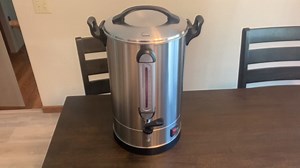 Commercial Coffee Urn Large Coffee Maker 100 Cup Coffee Maker Industrial Coffee Dispenser 1300W Quick Brew Dual Wall Stainless Steel Hot Water Urn Tea Maker Machine for Wedding, Catering, Events