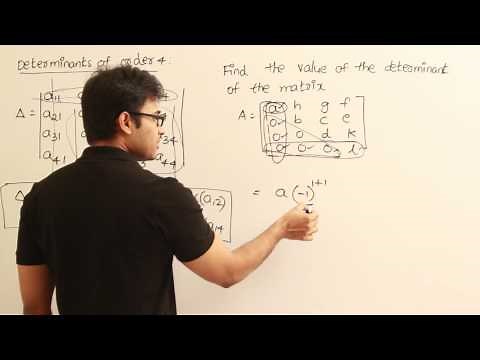 Matrices 29 (Determinants of upper and lower triangular matrices)