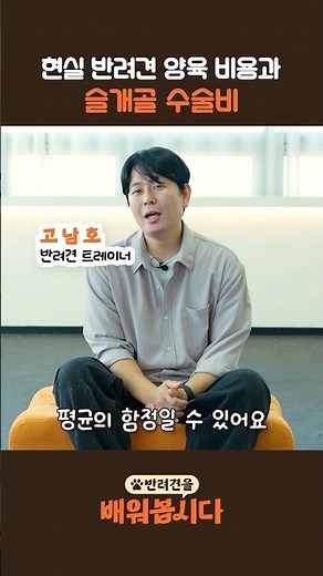 훈련사가 말하는 강아지 키우는 비용