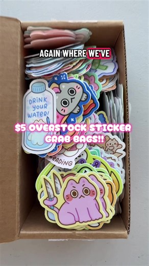 Exciting Overstock Sticker Grab Bags Now Available!