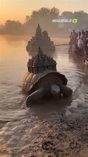 Ajin Joseph | Divine Discovery! Turtle Found with Temple on Its Shell in India In a mesmerizing viral clip, villagers in India were left in awe after... | Instagram