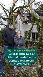 Neil Robinson’s loud snoring may have saved his wife’s life, after Storm Éowyn caused havoc at their home in Castleconnell, Co Limerick. Maura Adshead decided to get up 'in disgust' and sleep in another room when Neil's snoring got too loud... Had she not done so, he says, the enormous tree that crashed into their bedroom on Thursday night would have landed right where she lay | Irish Independent