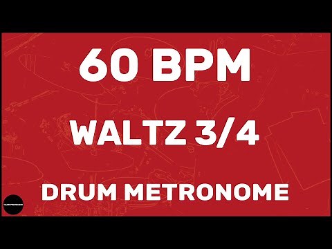 Waltz 3/4 | Drum Metronome Loop | 60 BPM