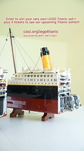 18K views · 203 reactions | GIVEAWAY We're celebrating the launch of Titanic exhibit tickets by giving away a LEGO Titanic set— plus a pack of 4 tickets to Titanic: the Artifact Exhibition!  Enter at cosi.org/legotitanic  Don't forget to check out this fully constructed model in our atrium during your next visit! Ends 2/1/24 at midnight. Check out cosi.org/contestrules for details. 李 No purchase necessary for entry. | COSI - Center of Science and Industry | Facebook