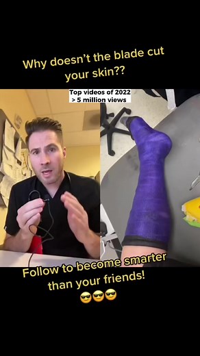 . Why does a cast cutter not cut your skin？ #castchange #cutcast #brokenleg #orthopedics | Jonh Andrew