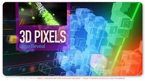 3D Pixels Logo Reveal
