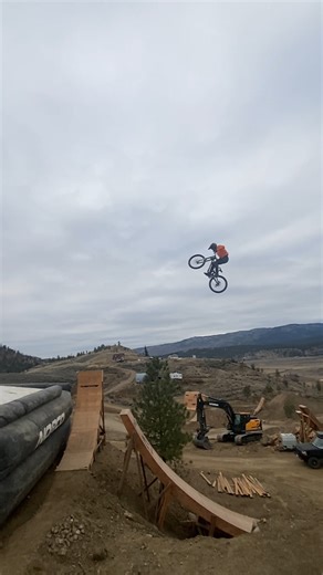When the question becomes, how much air time do you want, @matt_macduff is going for all of it. He's been on the grind this winter building and riding and we'll have more to share about his progress on the compound soon! | Norco Bicycles