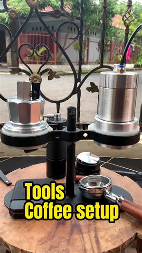 Coffee setup Manualbrew #manualbrew #manualmachine #coffeemaker #coffeemachine #Mokapot #espressomachine #espresso #coffee #diy #timemore #artscoffeehomebrew #coffee #portafilter58mm