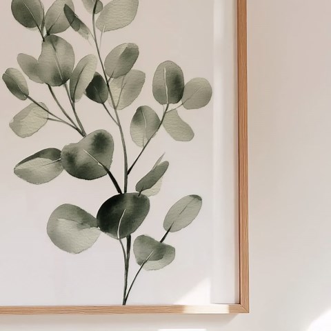 Eucalyptus Watercolor Print - Minimalist Sage Green Botanical Art (digital Download) - Etsy