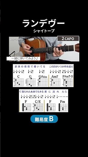 【コード譜】ランデヴー / シャイトープ - ギターコード（ストローク）