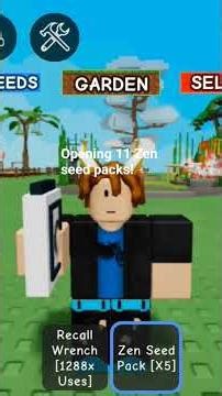 Opening 11 Zen Seed Packs in Roblox Grow a Garden!