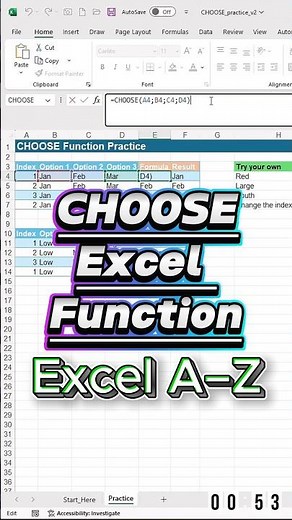 Excel A-Z: CHOOSE made easy