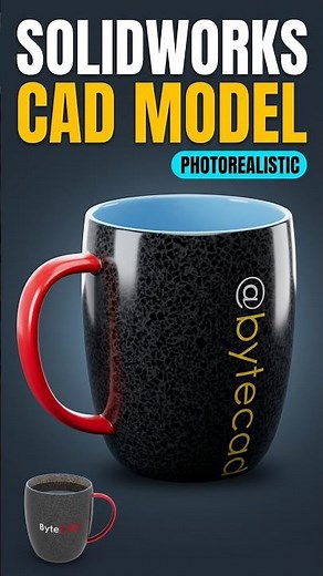 Cup Design in SolidWorks | Final 3D CAD Model Animation | Photorealistic Render | Product Design
