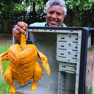 Whole Chicken Tandoori in CPU Box | கம்ப்யூட்டர் பெட்டியில் முழு கோழி சுடலாம் வாங்க | Farmer Cooking