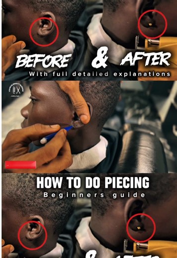 Clean Ear Piercing Tutorial for Barbers