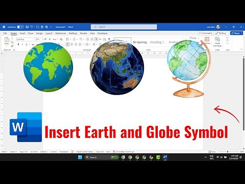 How to insert Earth and Globe symbol in Word