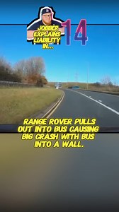 Bus and car crash with range rover and wall w Anonyboss (on TT) #driving #dashcam #carcrash #whoisatfault #bus #buscrash #rangerover #driving #car #carfacebook #carbook | BigJobber